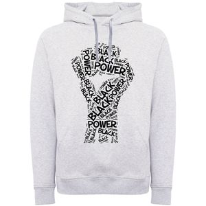 هودی مردانه طرح مشت power کد F355