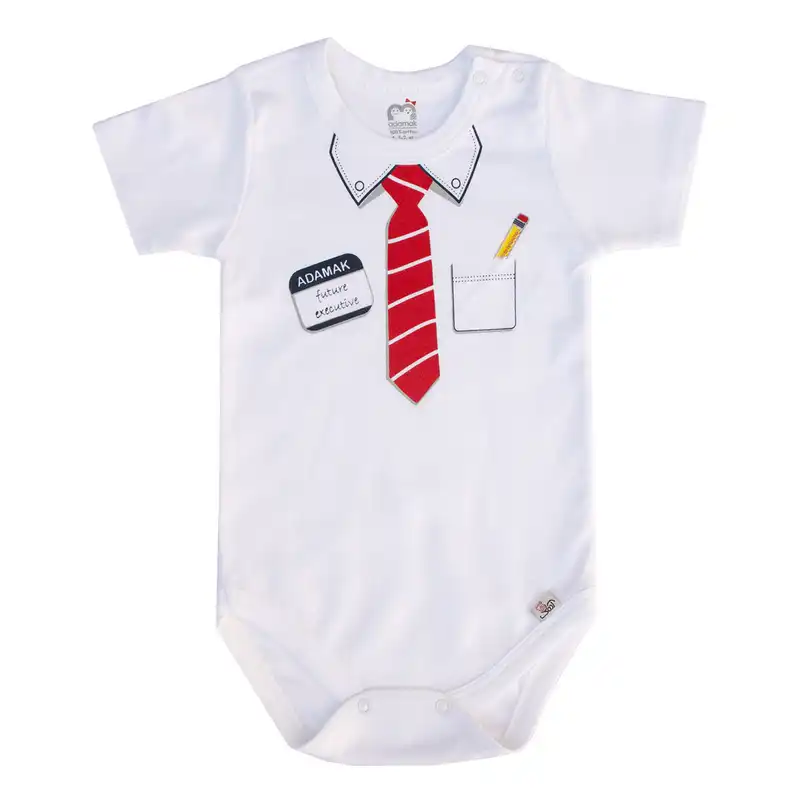 بادی آستین کوتاه نوزادی پسرانه آدمک مدل دیپلمات