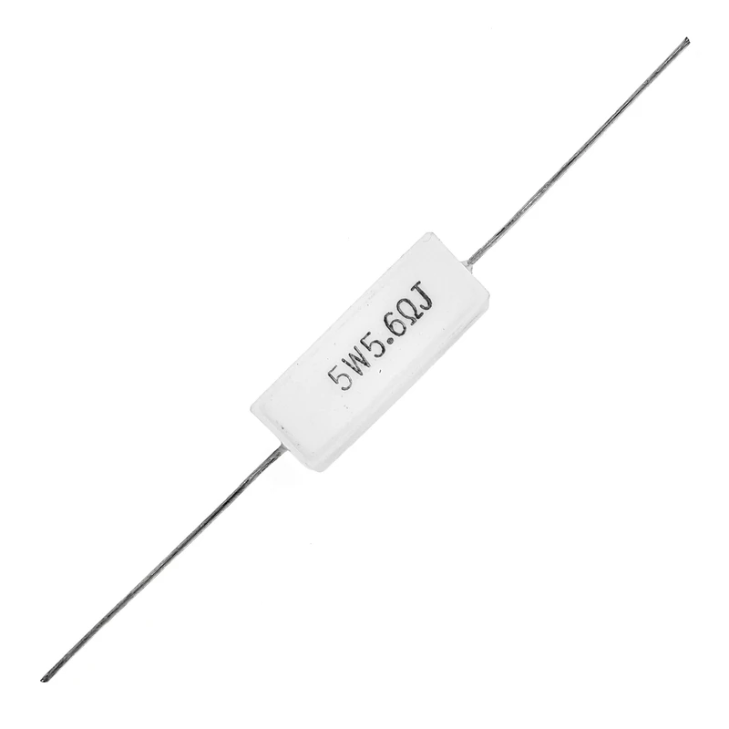 مقاومت آجری 5.6 اهم کد 5W-5R6 بسته 5 عددی