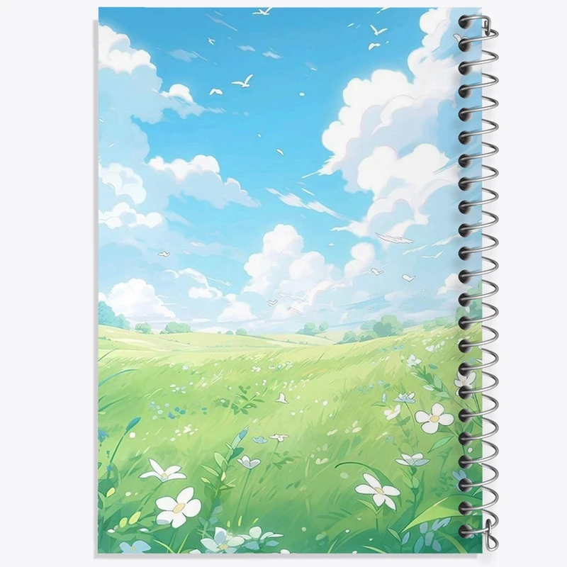 دفتر نقاشی 50 برگ خندالو طرح منظره بهاری کد F654