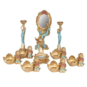 مجموعه ظروف هفت سین 10 پارچه طرح فرشته مدل گل کد F012