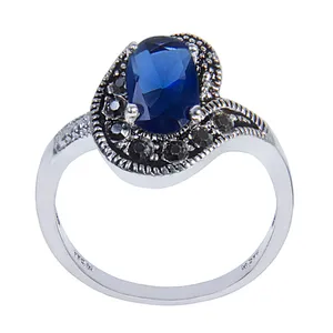 انگشتر نقره زنانه بازرگانی ميلادی  کد AW_091