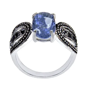 انگشتر نقره زنانه بازرگانی ميلادی  کد AW_089