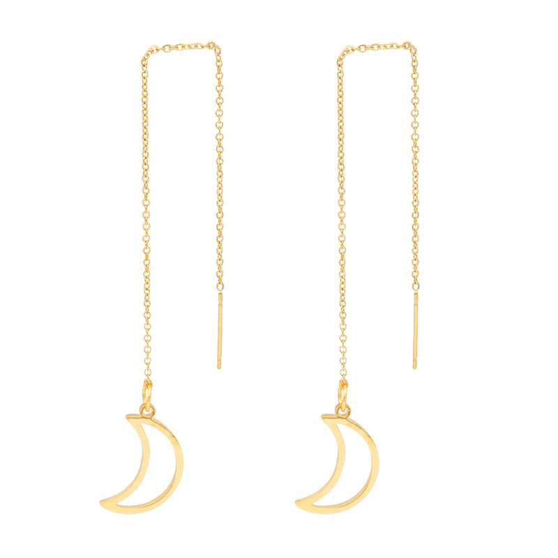 گوشواره زنانه بهارگالری طرح ماه کد 207105