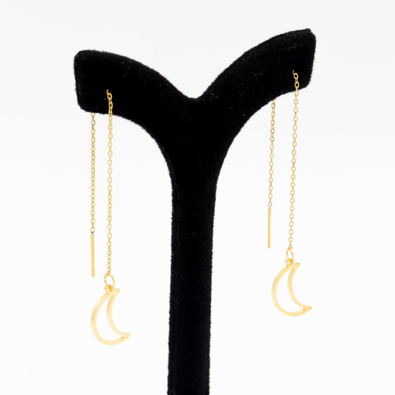 گوشواره زنانه بهارگالری طرح ماه کد 207105