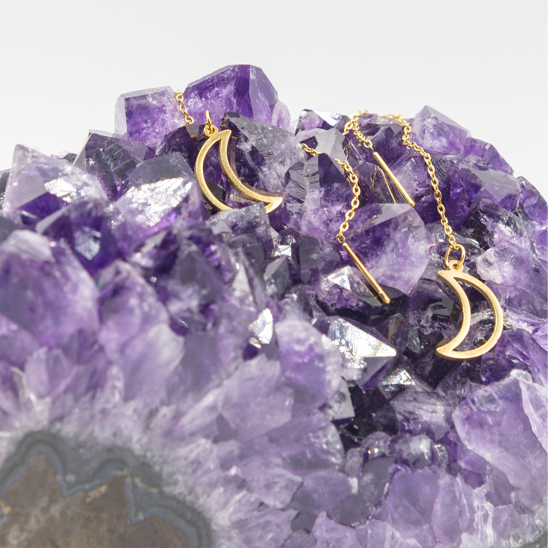 گوشواره زنانه بهارگالری طرح ماه کد 207105