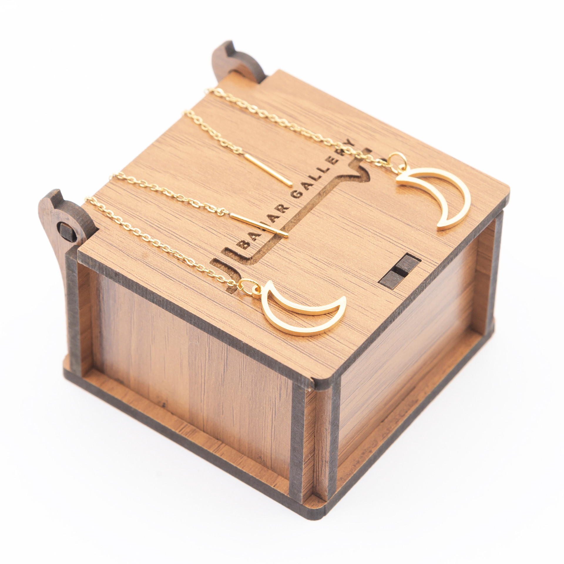 گوشواره زنانه بهارگالری طرح ماه کد 207105