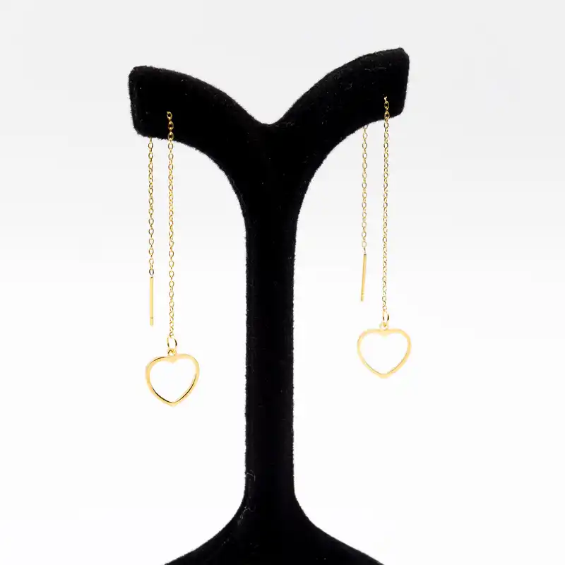 گوشواره زنانه بهارگالری طرح قلب کد 207103