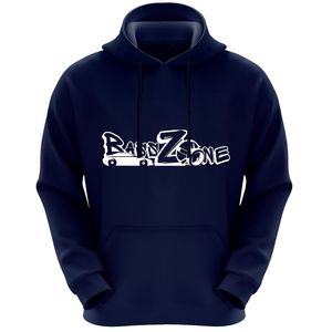 هودی مردانه طرح bass zone کد F405 رنگ سرمه ای