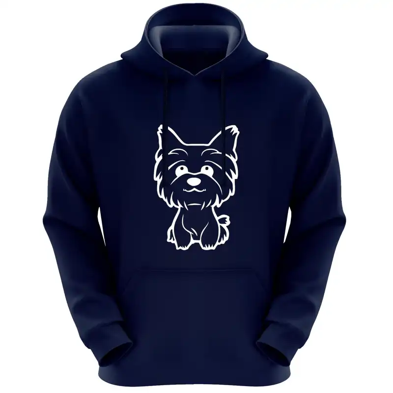 هودی زنانه طرح سگ کد F183 رنگ سرمه ای