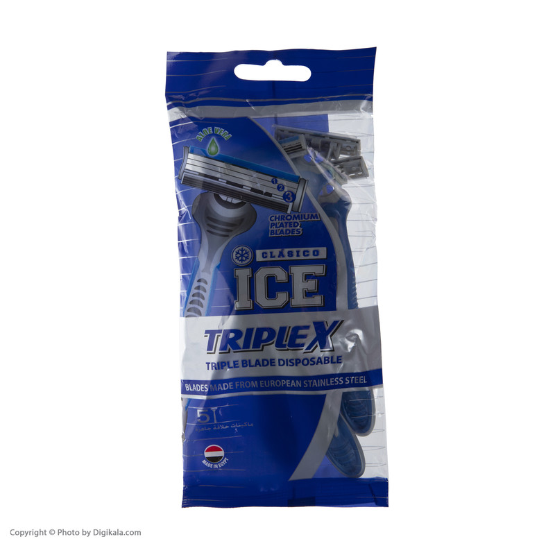 خود تراش آیس مدل Triplex بسته 5 عددی خود تراش آیس مدل Triplex بسته 5 عددی