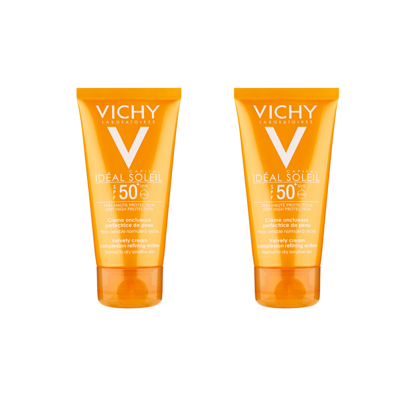 کرم ضد آفتاب ویشی مدل Velvety حجم 50 میلی لیتر مجموعه 2 عددی کرم ضد آفتاب ویشی مدل Velvety حجم 50 میلی لیتر مجموعه 2 عددی