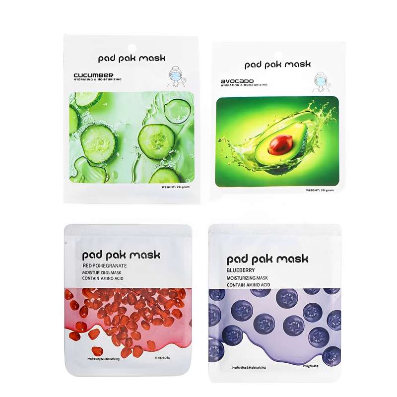 ماسک صورت پد پاک مدل ورقه ای کد 04 وزن ۲۰ گرم بسته ۴ عددی