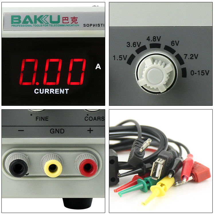 منبع تغذیه 15 ولت 2 آمپر باکو مدل BK-1502DD