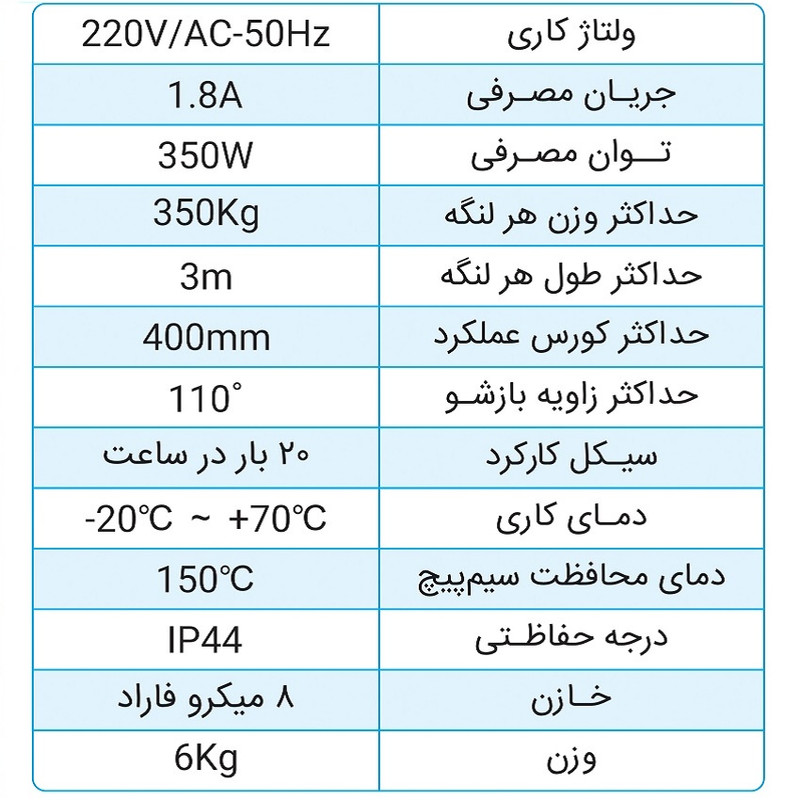 جک پارکینگی دُرکا مدل E400 جک پارکینگی دُرکا مدل E400