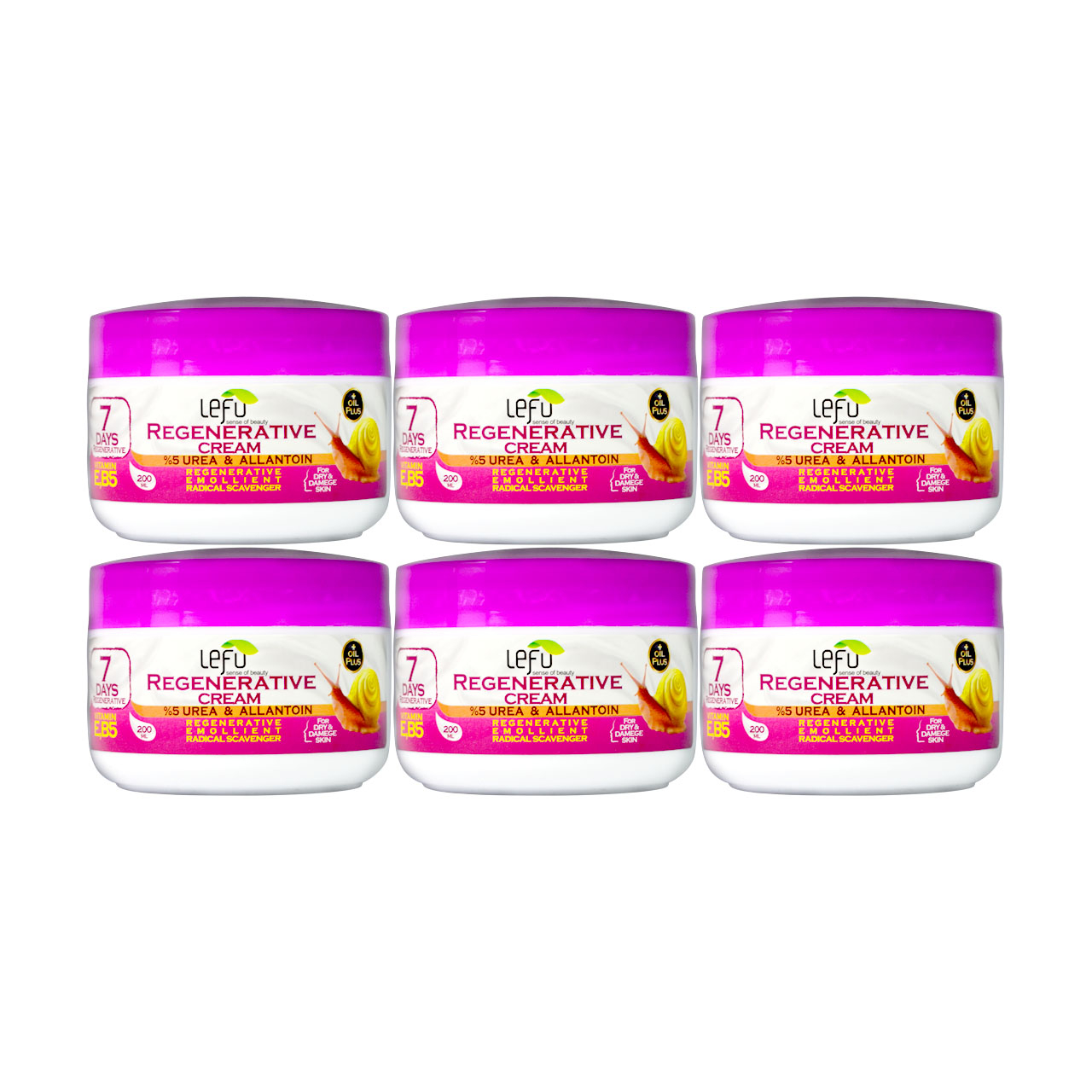 کرم مرطوب کننده لفو مدل allantoin حجم 200 میلی لیتر مجموعه 6 عددی