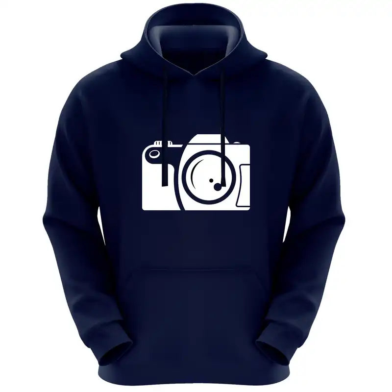 هودی زنانه طرح دوربین کد F191 رنگ سرمه ای