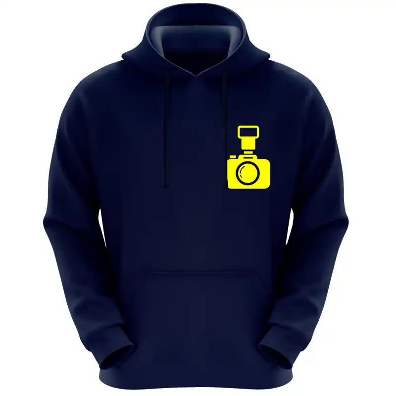 هودی زنانه طرح دوربین کد FZ193 رنگ سرمه ای