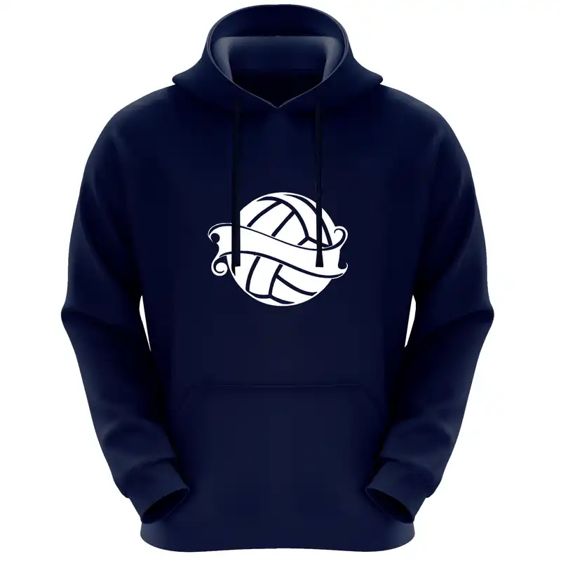 هودی زنانه طرح توپ والیبال کد F199 رنگ سرمه ای