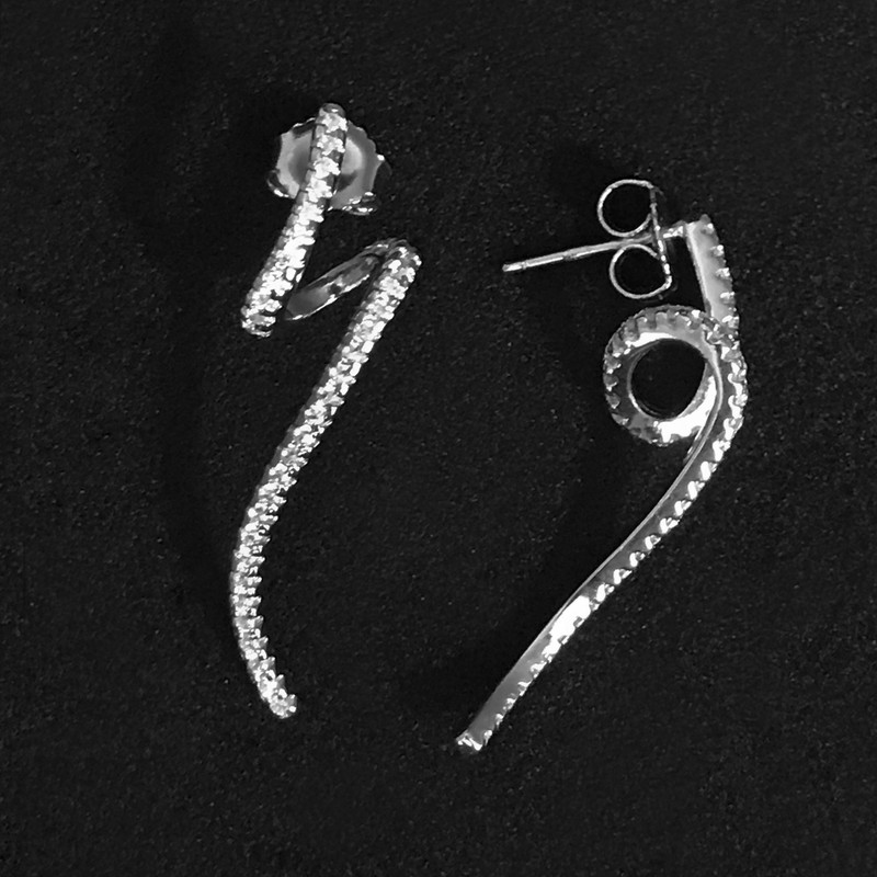 گوشواره نقره زنانه اقلیمه کد EN442 گوشواره نقره زنانه اقلیمه کد EN442