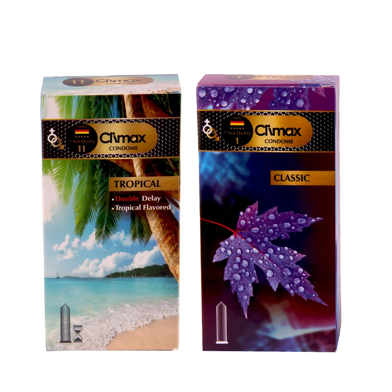 کاندوم کلایمکس مدل classic بسته 12 عددی به همراه کاندوم مدل tropical بسته 12 عددی