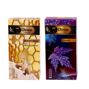 کاندوم کلایمکس مدل classic بسته 12 عددی به همراه کاندوم مدل honey milk بسته 12 عددی