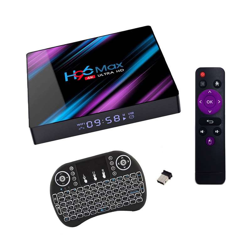 اندروید باکس اچ96 مدل مکس 2/16 - 3318 به همراه کیبورد هوشمند