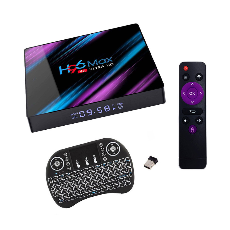 اندروید باکس اچ96 مدل مکس 2/16 - 3318 به همراه کیبورد هوشمند