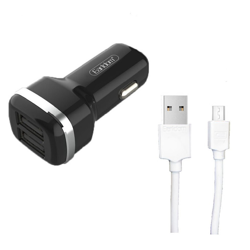 شارژر فندکی ارلدام مدل ES-138 به همراه کابل تبدیل microUSB