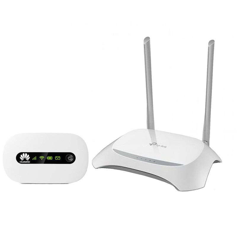 مودم 3G  هوآوی مدل E5220 به همراه روتر تی پی- لینک مدل WR840N