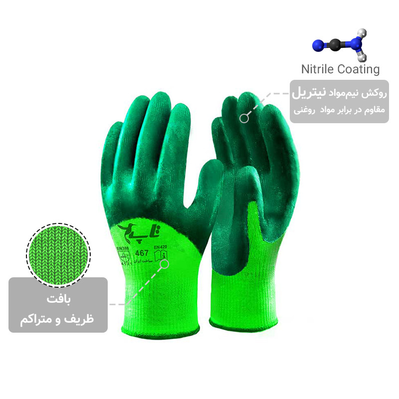 دستکش ایمنی تاپ کد 467 دستکش ایمنی تاپ کد 467