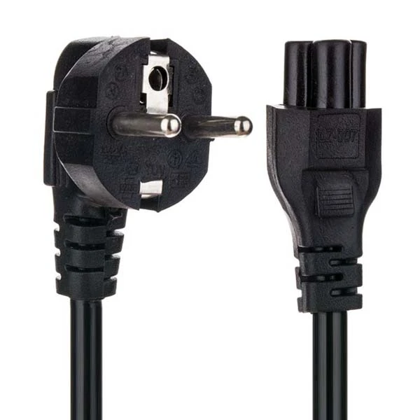 کابل برق سه پین منبع تغذیه لپ تاپ کد 077 طول 1 متر