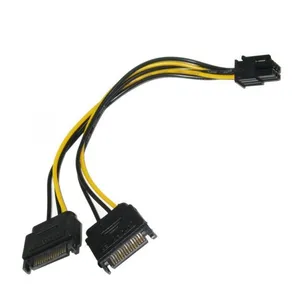 کابل برق کارت گرافیک 6 پین به ساتا کد G02 طول 0.2 متر 