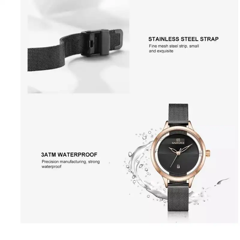 ساعت مچی عقربه ای زنانه نیوی فورس مدل NF5014 RGB