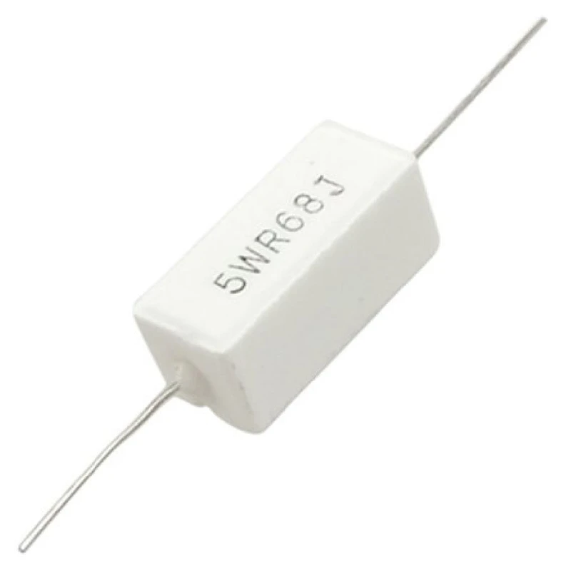 مقاومت آجری 0.68 اهم کد 5W-68 بسته 5 عددی