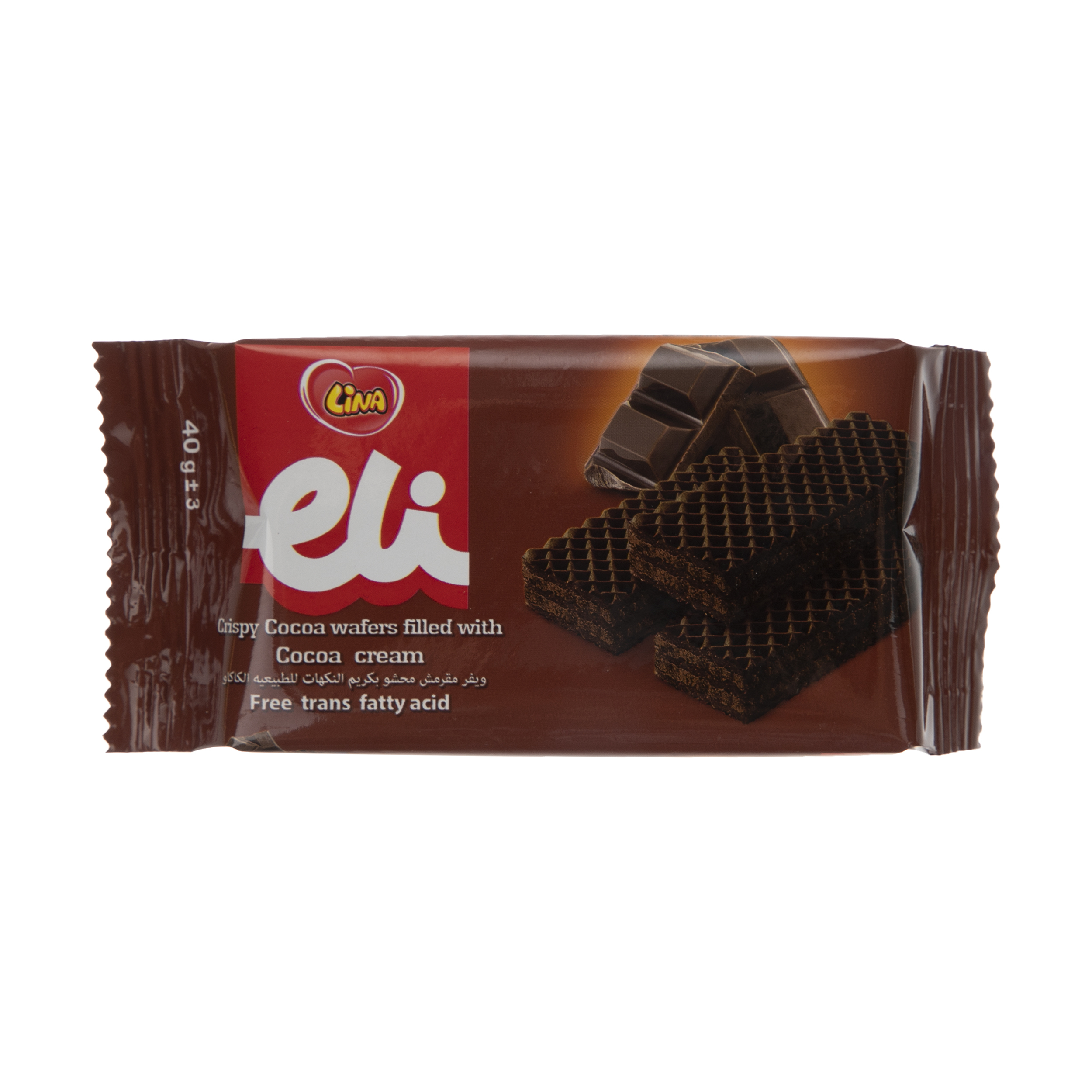 ویفر لینا با طعم شکلات - 40 گرم	