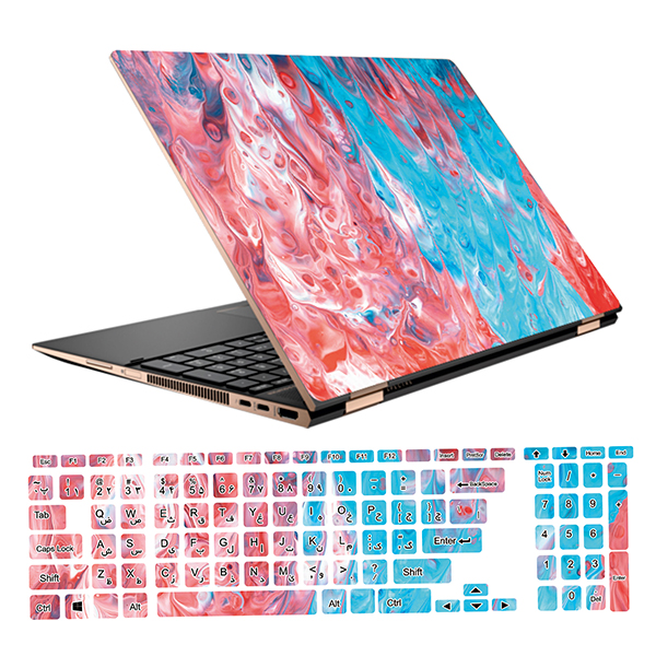 استیکر لپ تاپ طرح Colors کد 31 مناسب برای لپ تاپ 15.6 اینچ به همراه بر چسب حروف فارسی کیبورد