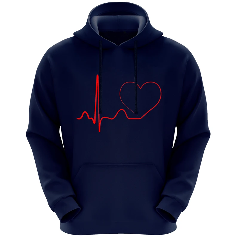 هودی زنانه طرح قلب و ضربان کد FG216