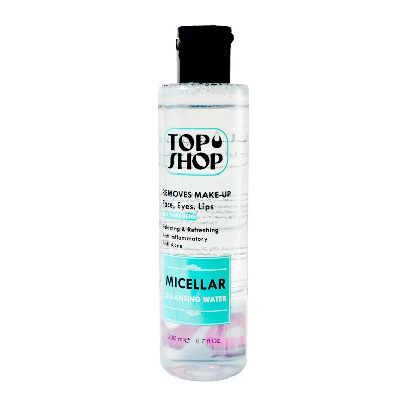 محلول پاک کننده آرایش صورت تاپ شاپ مدل MICELLAR حجم 200 میلی لیتر