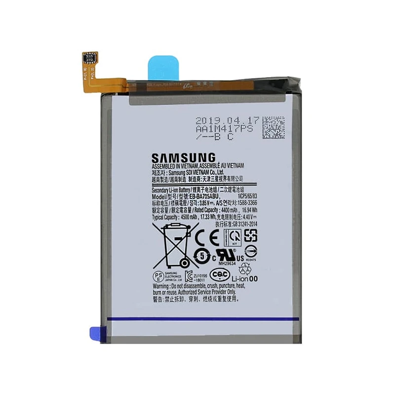 باتری موبایل مدل EB-BA705ABU ظرفیت 4500 میلی آمپر ساعت مناسب برای گوشی موبایل سامسونگ Galaxy A70