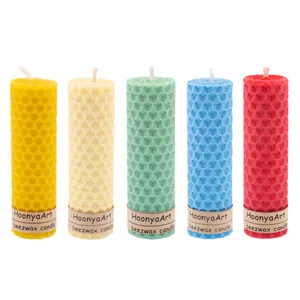 شمع بیزوکس هونیا مدل موم عسلی کد 16 بسته 5 عددی