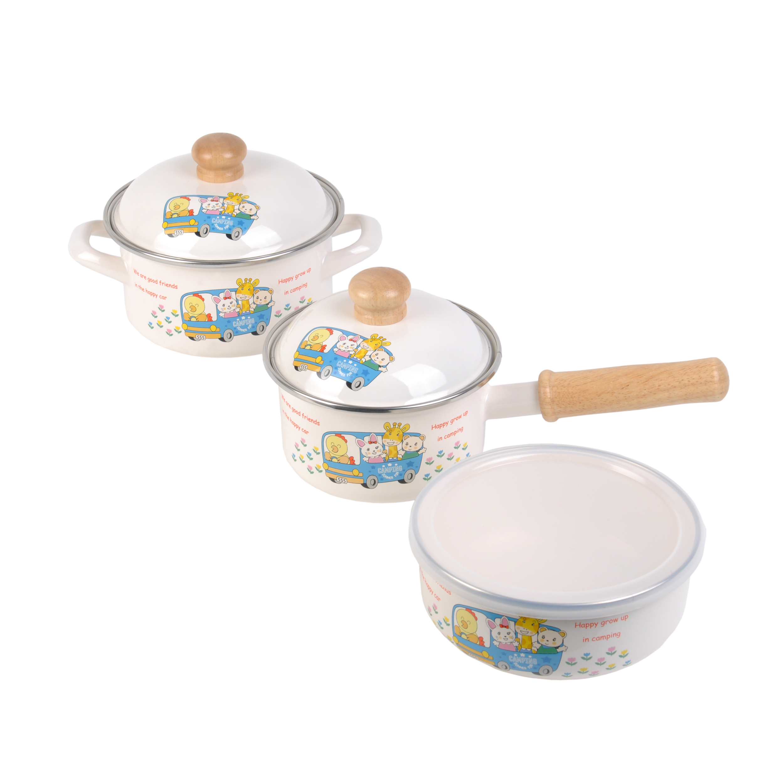 سرویس پخت و پز 5 پارچه کودک فوجی هورو طرح اتوبوس حیوانات کد CF-3P