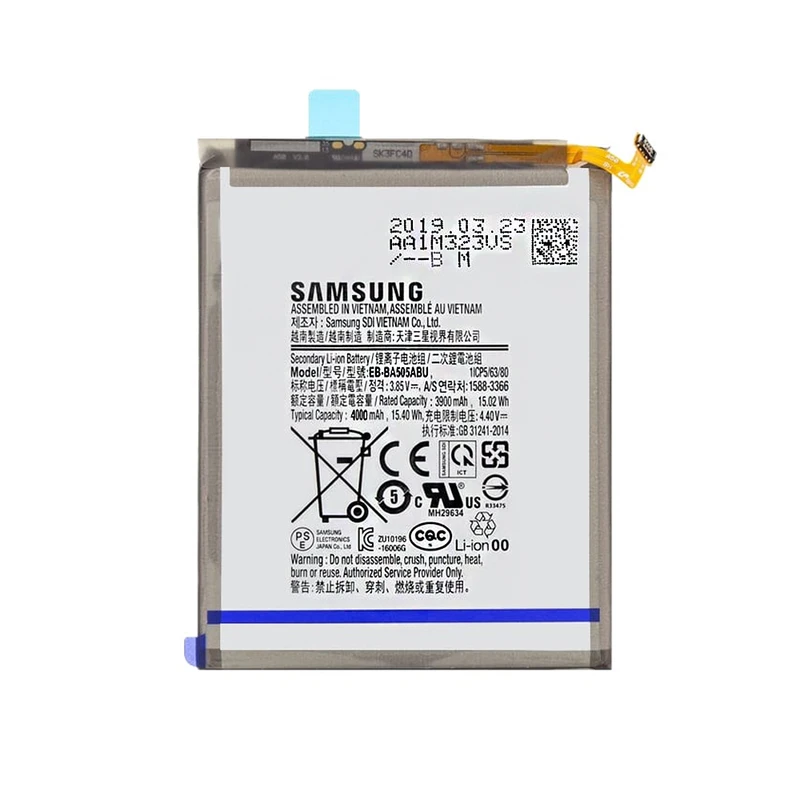 باتری موبایل مدل EB-BA505ABUظرفیت 4000 میلی آمپر ساعت مناسب برای گوشی موبایل سامسونگ Galaxy A50