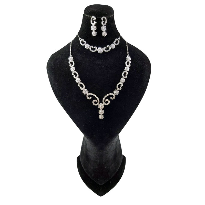 نیم ست نقره زنانه طرح فلاور کد F100