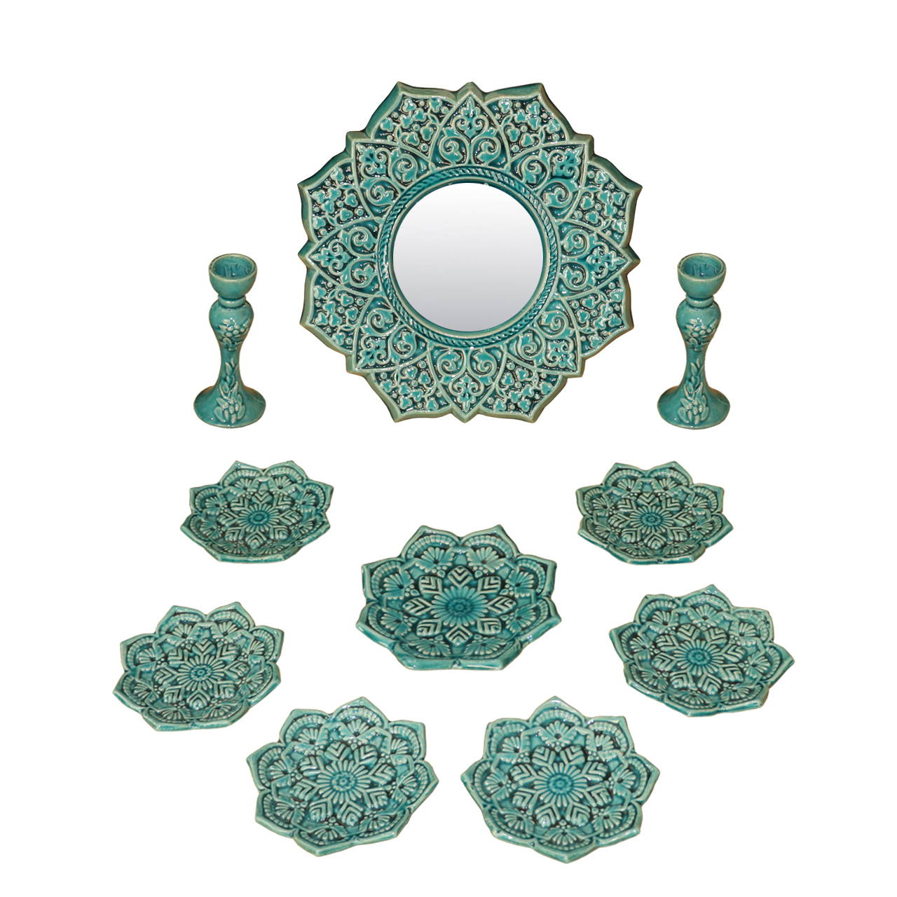 مجموعه ظروف هفت سین 10 پارچه کد 02