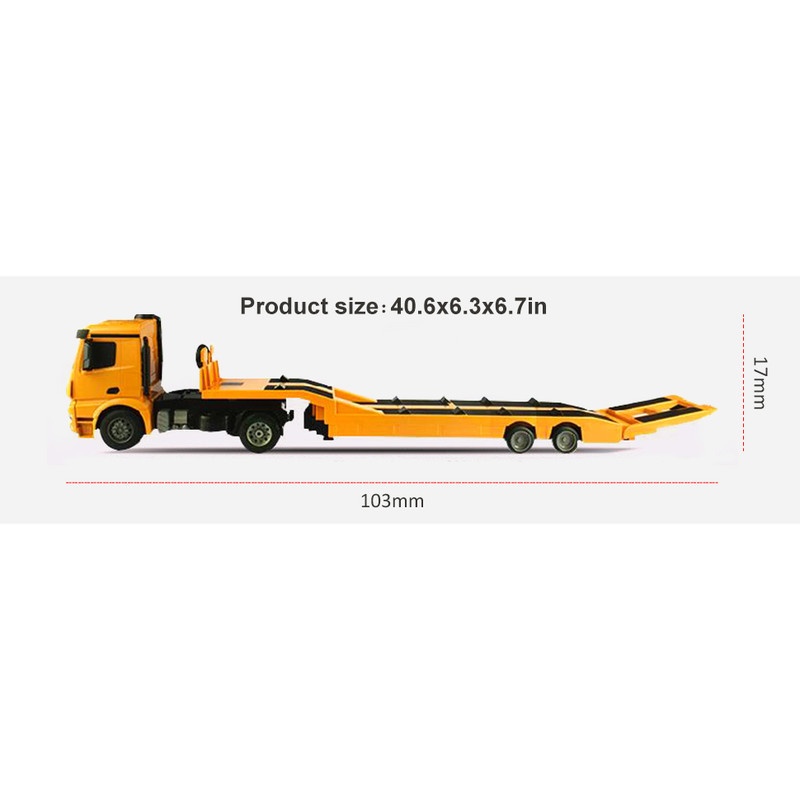 ماشین بازی کنترلی دبل ای مدل Mercedes Benz Arocs Flat Bed Trailer