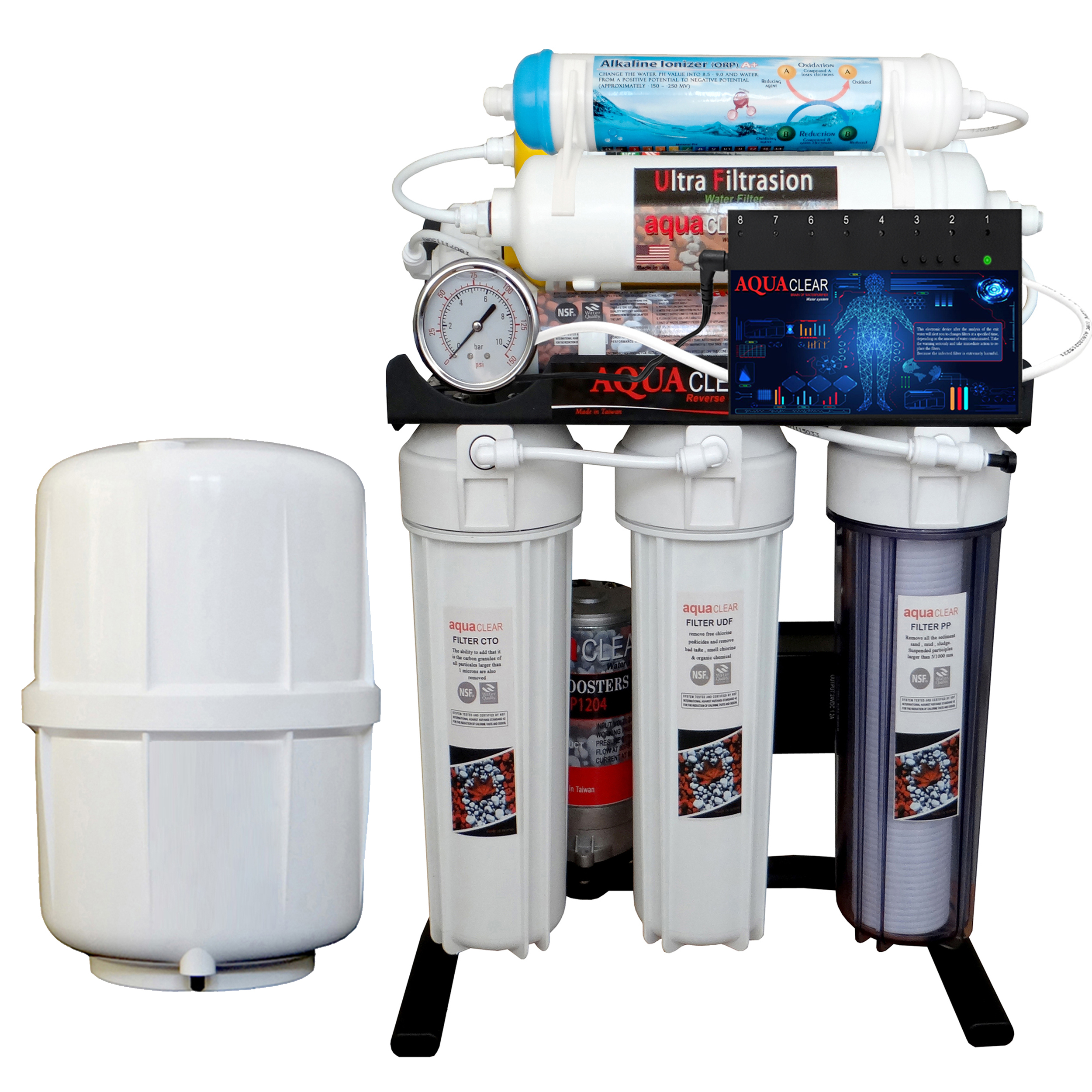 دستگاه تصفیه کننده آب آکوآکلیر مدل BLACK RADIX -A2750 به همراه فیلتر بسته 4 عددی