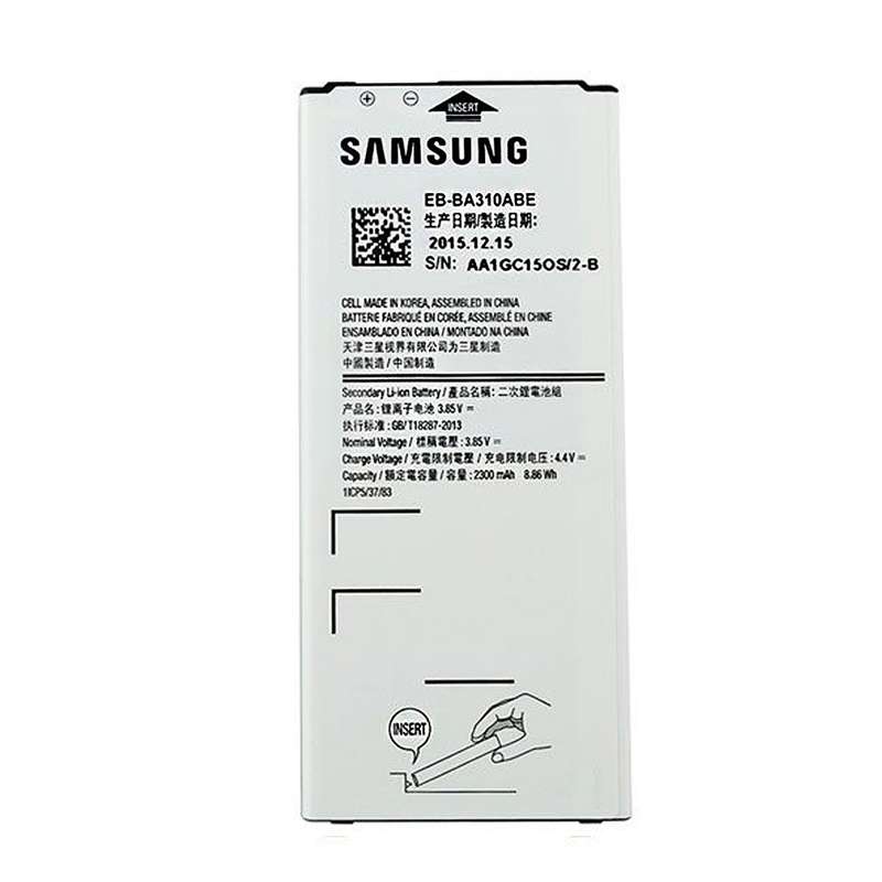 باتری موبایل مدل EB-BA310ABE ظرفیت 2300 میلی آمپر ساعت مناسب برای گوشی موبایل سامسونگ Galaxy A3 2016 باتری موبایل مدل EB-BA310ABE ظرفیت 2300 میلی آمپر ساعت مناسب برای گوشی موبایل سامسونگ Galaxy A3 2016