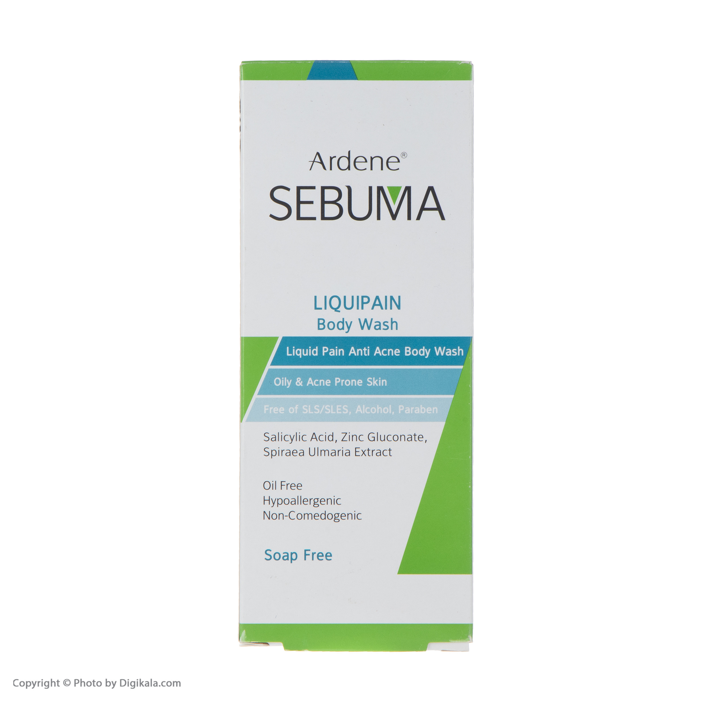 مایع شوینده غیر صابونی بدن آردن سبوما مدل Liquipain مناسب پوست های چرب حجم 250 میلی لیتر