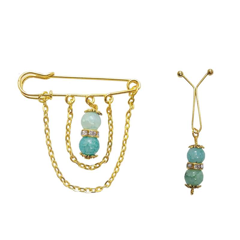 ست سنجاق سینه و گیره روسری کد M2602 ست سنجاق سینه و گیره روسری کد M2602